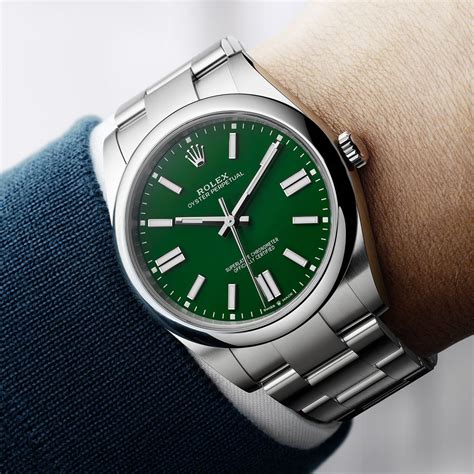 rolex green dial gold|Rolex Oyster Perpetual 41 watch: Oystersteel .